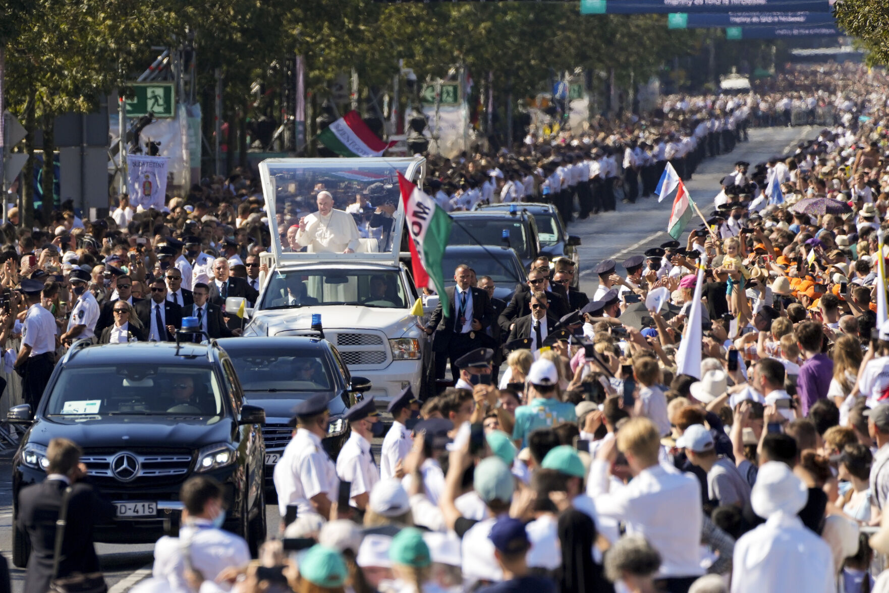 APTOPIX Pope Hungary